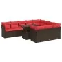 Set de sofás de jardín 11 pzas cojines ratán sintético marrón von , Gartensets - Ref: Foro24-3326235, Preis: 907,54 €, Rabatt: %