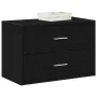Armario con 2 cajones roble negro 60x31x40 cm madera ingeniería von , Schubladen - Ref: Foro24-858823, Preis: 65,65 €, Rabatt: %