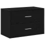 Armario con 2 cajones roble negro 60x31x40 cm madera ingeniería von , Schubladen - Ref: Foro24-858823, Preis: 65,65 €, Rabatt: %
