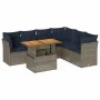Set de sofás de jardín 7 pzas con cojines ratán sintético gris von , Gartensets - Ref: Foro24-3326938, Preis: 549,57 €, Rabat...
