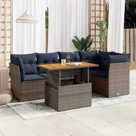 Set de muebles de jardín 6 pzas y cojines ratán sintético gris von , Gartensets - Ref: Foro24-3326931, Preis: 494,08 €, Rabat...