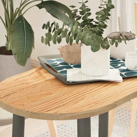 Tablero de mesa ovalado madera maciza de roble 80x40x2 cm by , Table tops - Ref: Foro24-4009061, Price: 42,28 €, Discount: %