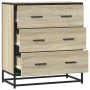Aparador madera ingeniería y metal roble Sonoma 68x35x76 cm by , Sideboards - Ref: Foro24-848970, Price: 90,31 €, Discount: %