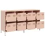 Aparador de acero laminado en frío rosa 135x39x73,5 cm by , Sideboards - Ref: Foro24-3307168, Price: 220,68 €, Discount: %