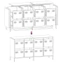 Aparador de acero laminado en frío rosa 135x39x73,5 cm by , Sideboards - Ref: Foro24-3307168, Price: 220,68 €, Discount: %