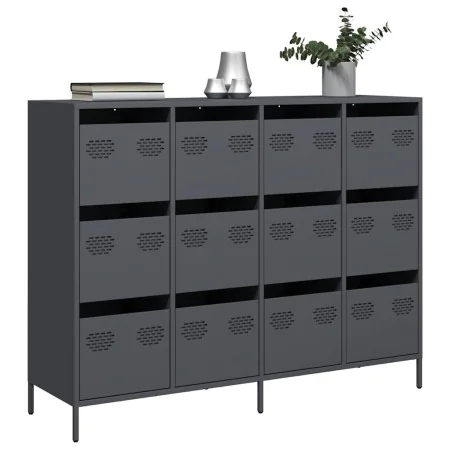 Aparador de acero laminado en frío antracita 135x39x103,5 cm by , Sideboards - Ref: Foro24-3307175, Price: 304,35 €, Discount: %