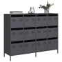 Aparador de acero laminado en frío antracita 135x39x103,5 cm by , Sideboards - Ref: Foro24-3307175, Price: 304,35 €, Discount: %