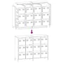 Aparador de acero laminado en frío antracita 135x39x103,5 cm by , Sideboards - Ref: Foro24-3307175, Price: 304,35 €, Discount: %