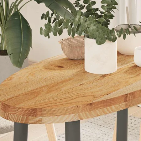Tablero de mesa ovalado madera maciza de roble 80x40x4 cm de , Tableros para mesas - Ref: Foro24-4009049, Precio: 73,00 €, De...