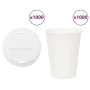 Vasos de café de papel con tapa 1000 uds 12oz 300ml de , Vasos desechables - Ref: Foro24-3325217, Precio: 137,53 €, Descuento: %