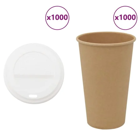 Vasos de café de papel con tapa 1000 uds 16oz 400ml von , Einwegbecher - Ref: Foro24-3325222, Preis: 132,97 €, Rabatt: %
