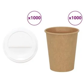 Vasos de café de papel con tapa 1000 uds 8oz 200ml de , Vasos desechables - Ref: Foro24-3325220, Precio: 97,78 €, Descuento: %