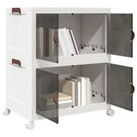 Caja de almacenaje apilable con ruedas 2niveles 75 L 64x40x76cm by , Cargo forklifts - Ref: Foro24-4012368, Price: 65,86 €, D...
