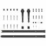 Kit de herrajes para puertas correderas acero negro 152,5 cm by , Door items - Ref: Foro24-4009704, Price: 70,64 €, Discount: %