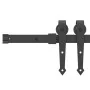 Kit de herrajes para puertas correderas acero negro 152,5 cm by , Door items - Ref: Foro24-4009704, Price: 70,64 €, Discount: %