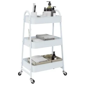 Carrito de almacenaje 3 niveles acero blanco 42x41,5x77 cm by , Cargo forklifts - Ref: Foro24-4012382, Price: 31,27 €, Discou...