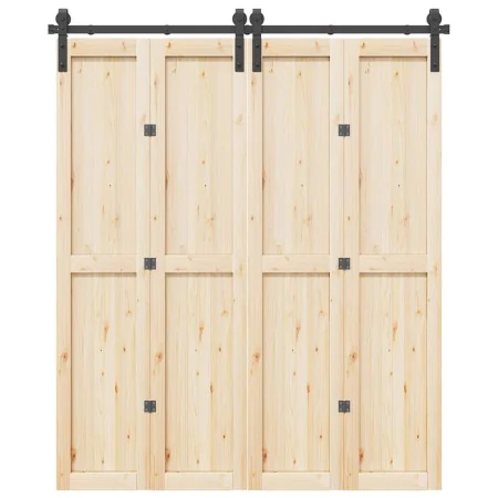Kit de herrajes para puertas correderas acero negro 183 cm von , Türartikel - Ref: Foro24-4009744, Preis: 93,78 €, Rabatt: %