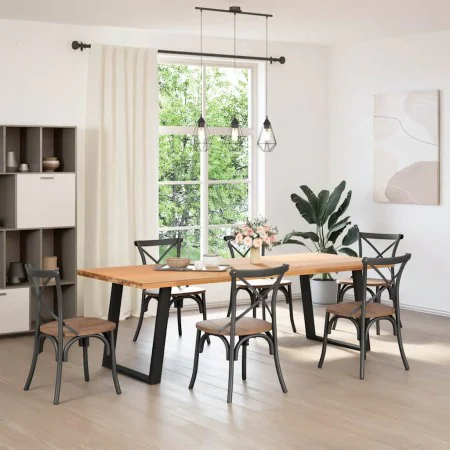 Patas para mesa de comedor en forma de U 2 uds acero negro by , Table legs - Ref: Foro24-4012796, Price: 85,73 €, Discount: %