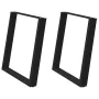 Patas para mesa de comedor en forma de U 2 uds acero negro by , Table legs - Ref: Foro24-4012796, Price: 85,73 €, Discount: %