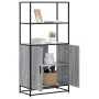 Aparador alto madera de ingeniería y metal gris Sonoma by , Sideboards - Ref: Foro24-849052, Price: 110,35 €, Discount: %