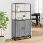 Aparador alto madera de ingeniería y metal gris Sonoma by , Sideboards - Ref: Foro24-849052, Price: 110,35 €, Discount: %