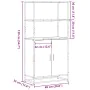 Aparador alto madera de ingeniería y metal gris Sonoma by , Sideboards - Ref: Foro24-849052, Price: 110,35 €, Discount: %