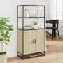 Aparador alto madera de ingeniería y metal Sonoma 68x35x139 cm von , Sideboards - Ref: Foro24-849050, Preis: 109,46 €, Rabatt: %