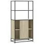 Aparador alto madera de ingeniería y metal Sonoma 68x35x139 cm von , Sideboards - Ref: Foro24-849050, Preis: 109,46 €, Rabatt: %