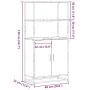 Aparador alto madera de ingeniería y metal Sonoma 68x35x139 cm von , Sideboards - Ref: Foro24-849050, Preis: 109,46 €, Rabatt: %