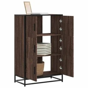 Aparador alto madera de ingeniería y metal marrón roble by , Sideboards - Ref: Foro24-849073, Price: 103,81 €, Discount: %