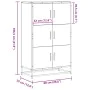 Aparador alto madera de ingeniería y metal marrón roble von , Sideboards - Ref: Foro24-849073, Preis: 103,81 €, Rabatt: %