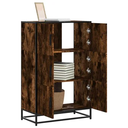 Aparador alto madera de ingeniería y metal 68x35x106,5 cm de , Aparadores - Ref: Foro24-849071, Precio: 100,61 €, Descuento: %