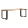 Patas mesa comedor forma T 2uds acero natural 80x35x(72-73)cm von , Tischbeine - Ref: Foro24-4013063, Preis: 137,78 €, Rabatt: %