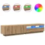 Mueble de TV luces LED madera roble artisan 200x35x40 cm von , TV-Möbel - Ref: Foro24-3329166, Preis: 186,09 €, Rabatt: %