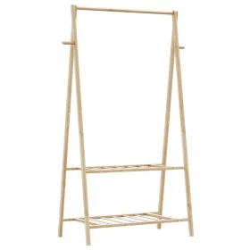 Perchero con estantes bambú 96x45,5x150,5 cm de , Organizadores de vestidores y perchas de barra - Ref: Foro24-4008908, Preci...