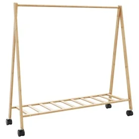 Perchero con estantes y ruedas 106x34x106,5 cm bambú by , Dresser Organizers and Bar Hangers - Ref: Foro24-4008903, Price: 45...