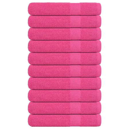 Toallas 10 uds 100% algodón rosa 100x200 cm 600 gsm de , Toallas - Ref: Foro24-137060, Precio: 129,92 €, Descuento: %