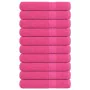 Toallas 10 uds 100% algodón rosa 100x200 cm 600 gsm de , Toallas - Ref: Foro24-137060, Precio: 129,92 €, Descuento: %