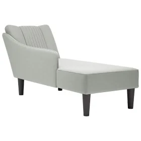 Chaise longue con reposabrazos derecho terciopelo gris claro von , Tagesbetten - Ref: Foro24-4009792, Preis: 113,21 €, Rabatt: %