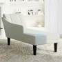 Chaise longue con reposabrazos derecho terciopelo gris claro by , Daybeds - Ref: Foro24-4009792, Price: 113,21 €, Discount: %