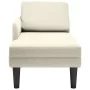 Tumbona con almohada y reposabrazo derecho terciopelo crema by , Daybeds - Ref: Foro24-4009814, Price: 136,05 €, Discount: %