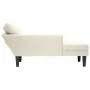 Tumbona con almohada y reposabrazo derecho terciopelo crema by , Daybeds - Ref: Foro24-4009814, Price: 136,05 €, Discount: %