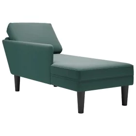 Tumbona almohada y reposabrazo derecho terciopelo verde oscuro by , Daybeds - Ref: Foro24-4009809, Price: 115,63 €, Discount: %