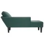 Tumbona almohada y reposabrazo derecho terciopelo verde oscuro by , Daybeds - Ref: Foro24-4009809, Price: 115,63 €, Discount: %