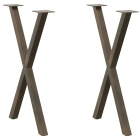 Patas para mesa comedor forma X 2uds acero natural 57x(72-73)cm von , Tischbeine - Ref: Foro24-4012915, Preis: 57,96 €, Rabat...