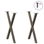 Patas para mesa comedor forma X 2uds acero natural 57x(72-73)cm von , Tischbeine - Ref: Foro24-4012915, Preis: 57,96 €, Rabat...