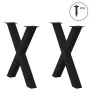 Patas para mesa de comedor en forma de X 2 uds acero negro by , Table legs - Ref: Foro24-4012976, Price: 97,74 €, Discount: %