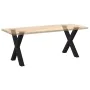 Patas para mesa de comedor en forma de X 2 uds acero negro by , Table legs - Ref: Foro24-4012976, Price: 97,74 €, Discount: %
