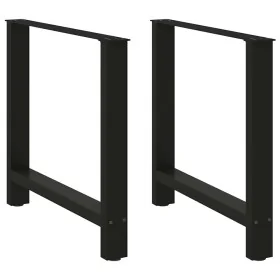 Patas de mesa de centro acero negro 2 uds 80x(72-73) cm by , Table legs - Ref: Foro24-4013312, Price: 89,75 €, Discount: %