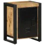 Mesitas de noche 2 piezas madera maciza rugosa mango de , Mesitas de noche - Ref: Foro24-4013564, Precio: 219,39 €, Descuento: %